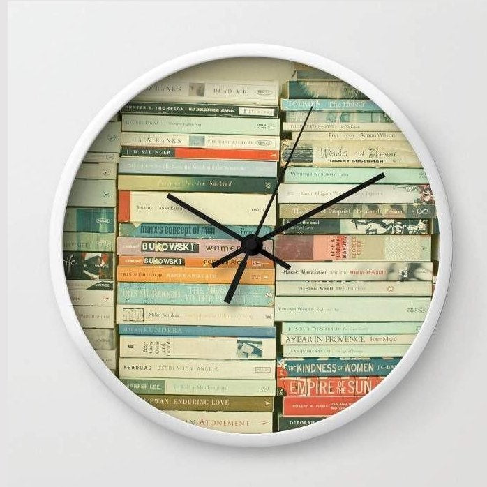 Bookworm Wall clock