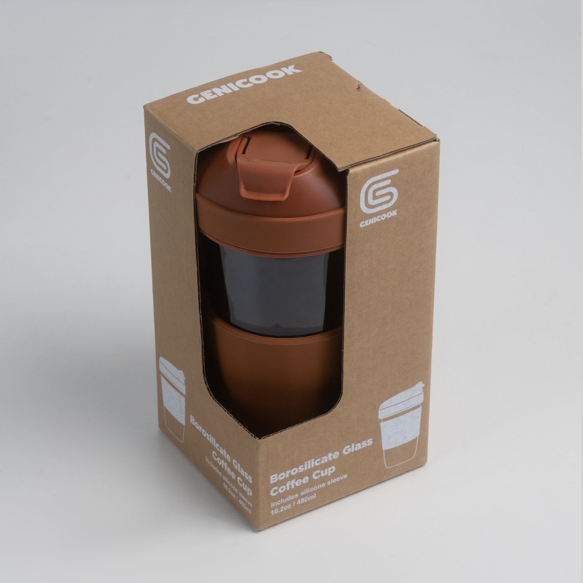 Borosilicate Glass Coffee Cup - Brown