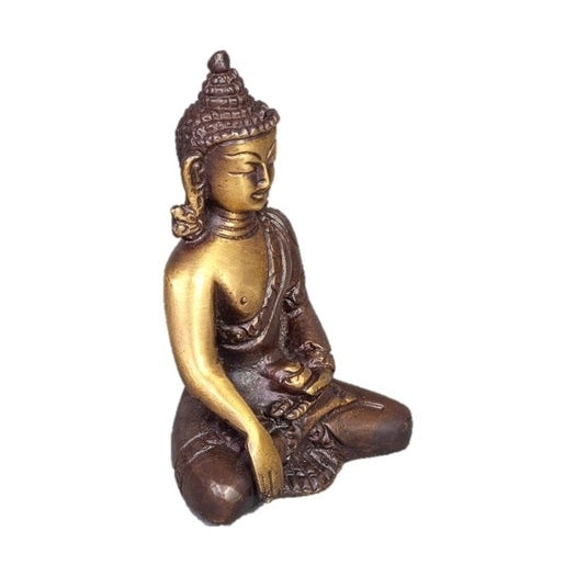 Brass Meditating Buddha Statue Sitting | DC-OMSutra