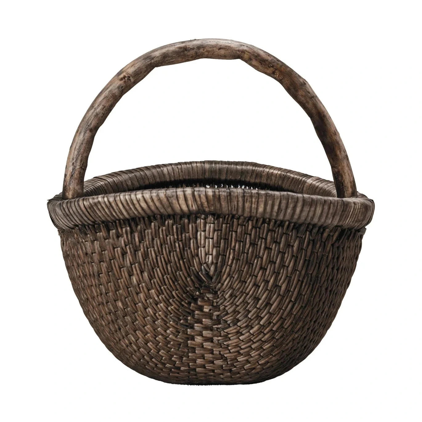 Brodi Decorative Hand-Woven Wicker Basket – Vintage Reproduction, Antique Finish