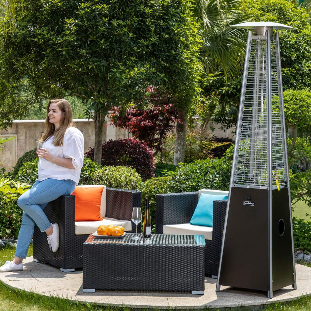 Legacy Heating Commercial Bronze Quartz Glass Tube Patio Outdoor Propane Heater For Backyards, Decks And Restaurants (SAK89210) by SAKSBY WHOLESALE