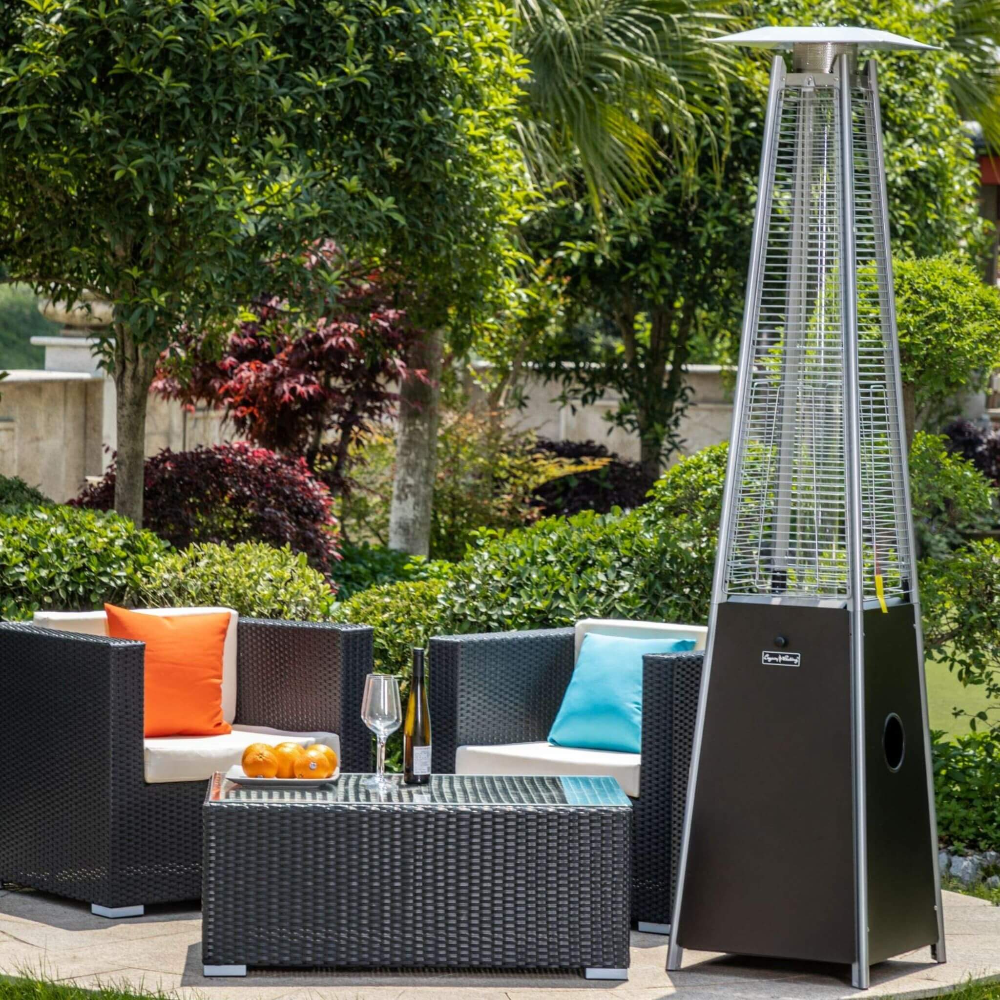 Legacy Heating Commercial Bronze Quartz Glass Tube Patio Outdoor Propane Heater For Backyards, Decks And Restaurants (SAK89210) by SAKSBY WHOLESALE