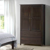 Solid Wood Armoire With Hanging Bar | Durable Storage For Everyday Use by HomePacific