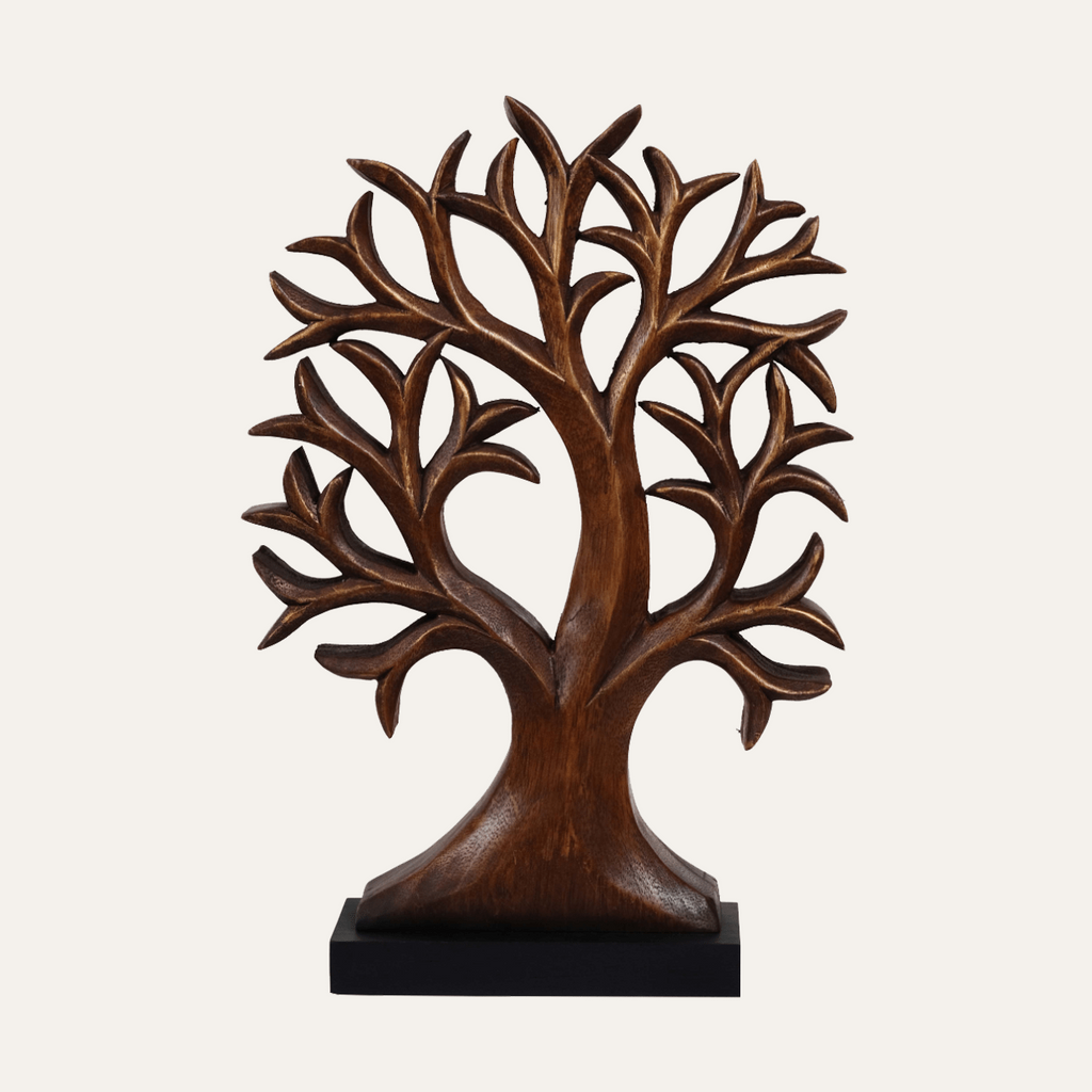 Brumit Tree of Life Wooden Sculpture – Large Hand-Carved Decor | Decozen Luxe, Gift for Mom