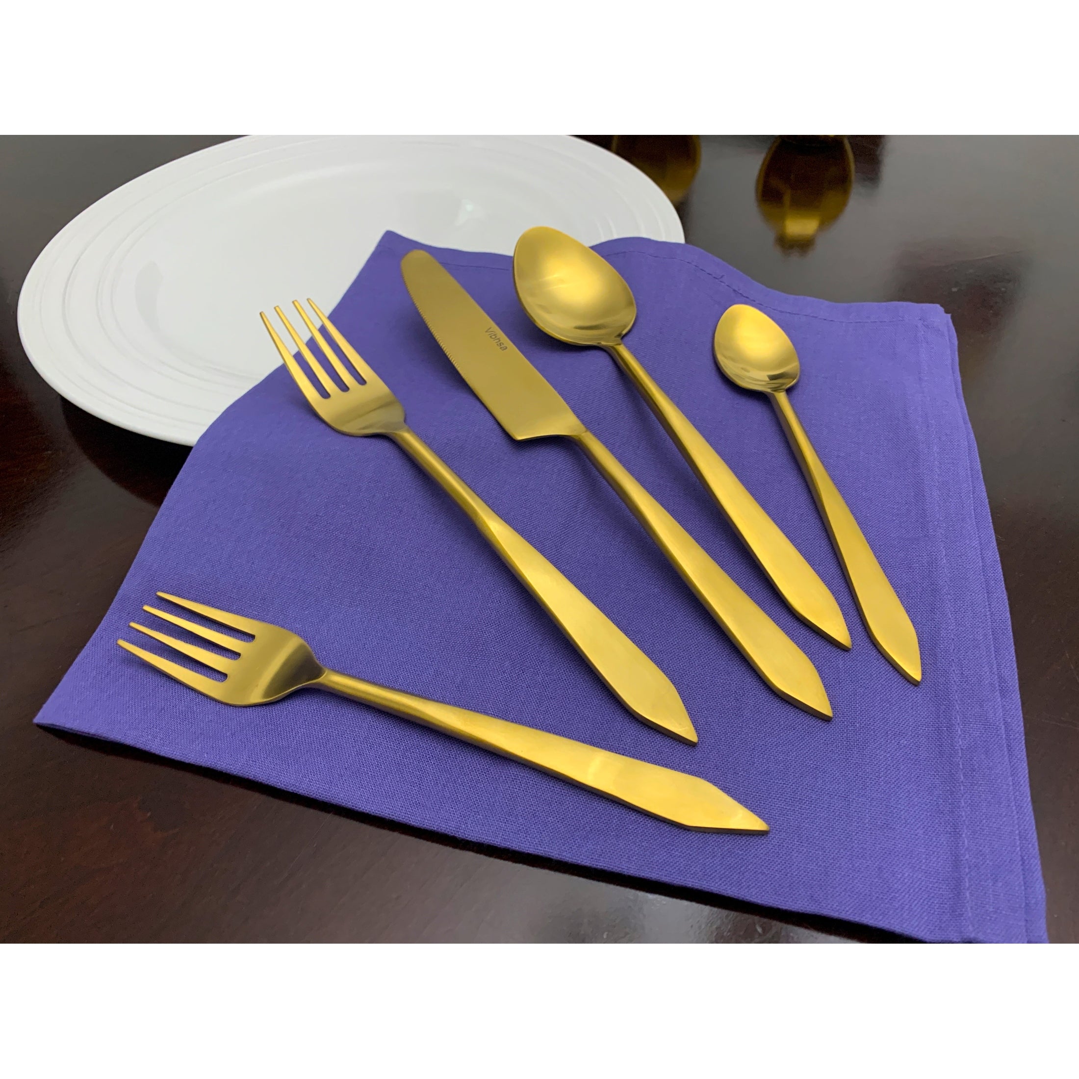 Brushed Stainless Flatware Set Everyday Collection | Vibhsa