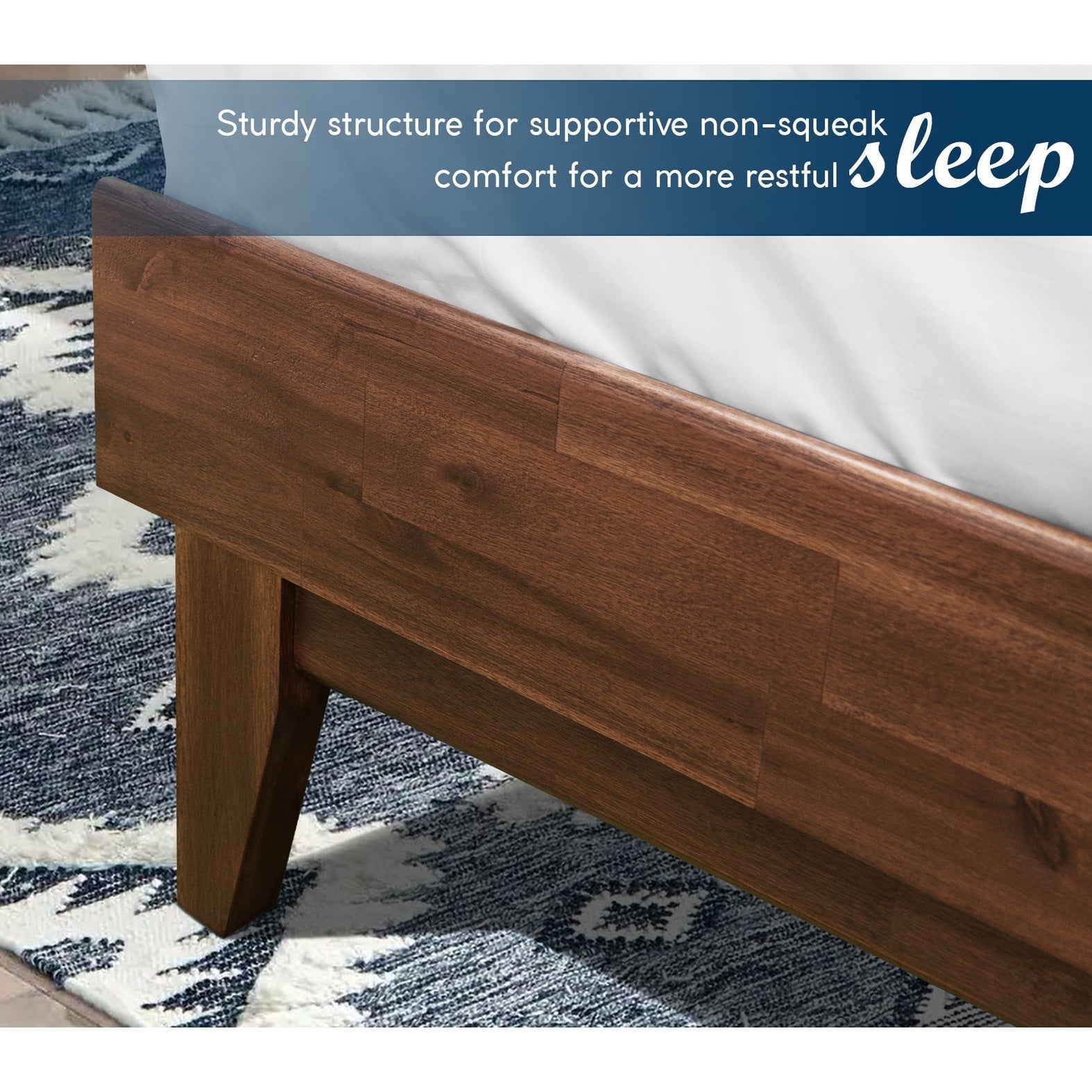 [Buy 1 Get 1] Aurora Solid Wood Bed Frame & Nightstand