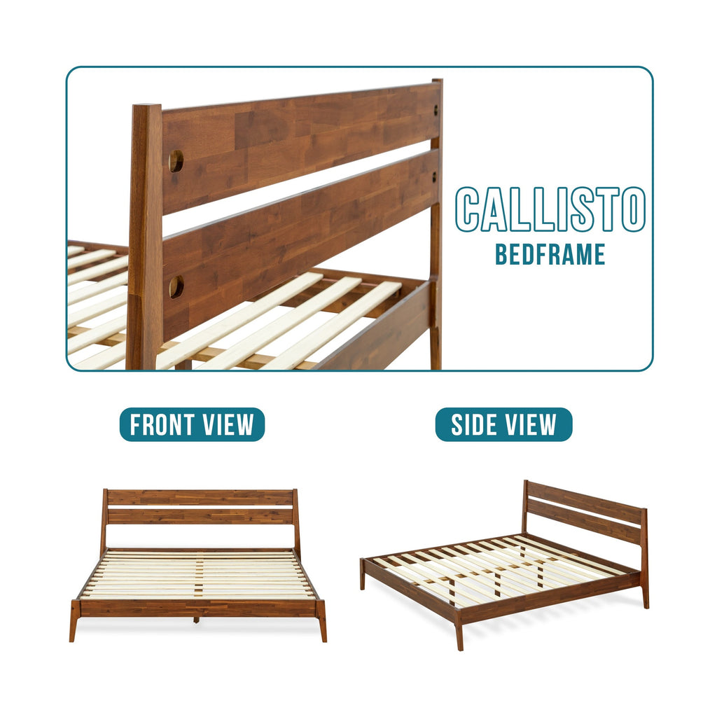 Callisto Solid Wood Bed Frame