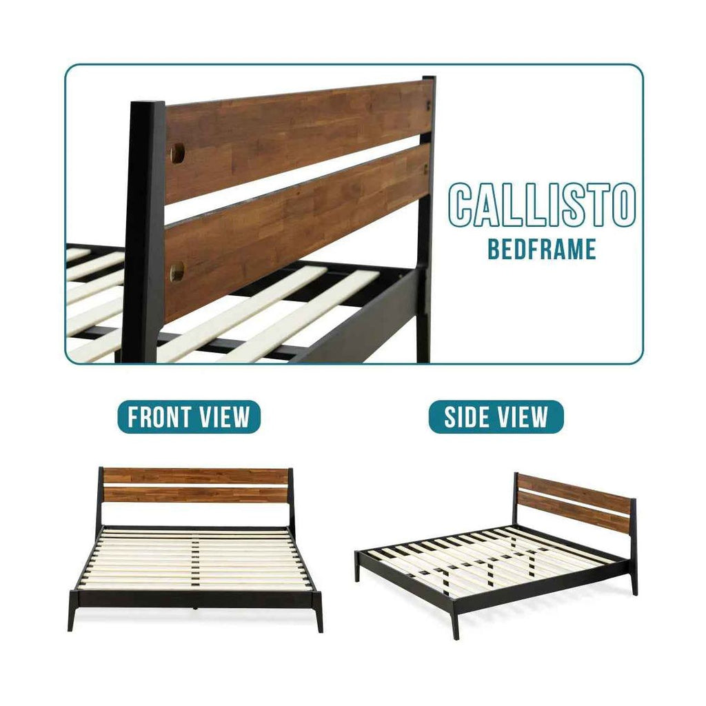 Callisto Solid Wood Bed Frame