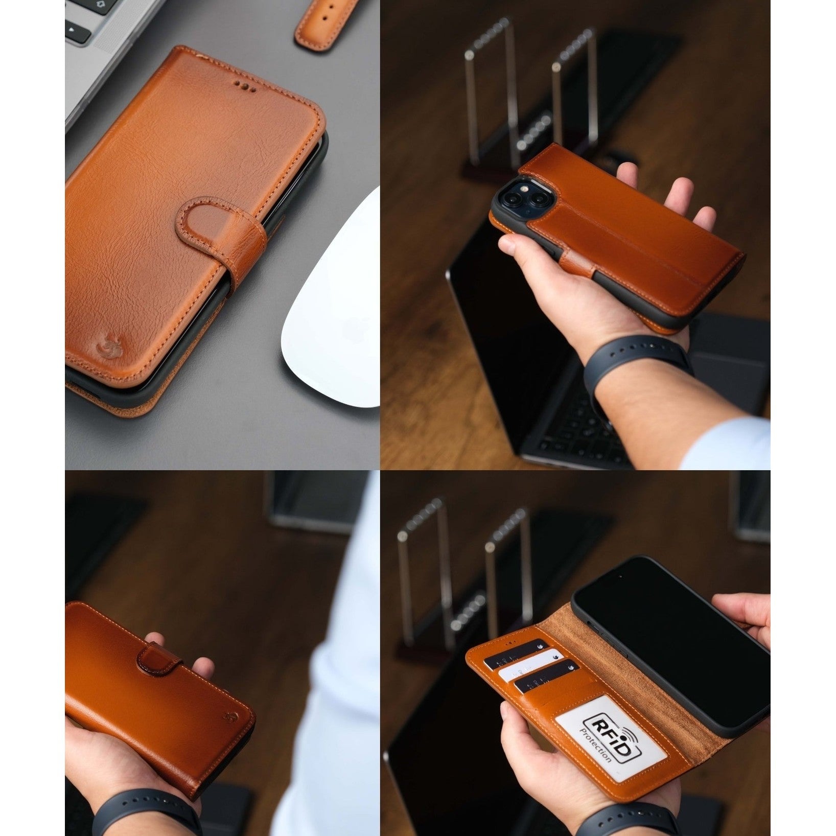 Casper Leather iPhone 15 Pro Max Wallet Case | Detachable MagSafe Compatible RFID Protection