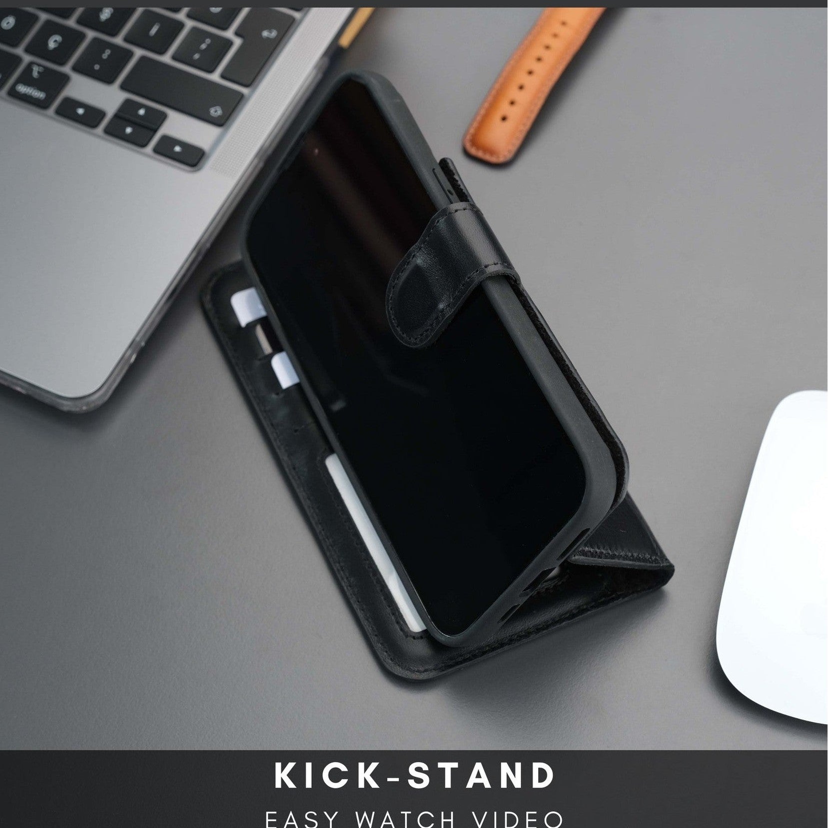 Casper Leather iPhone 15 Pro Max Wallet Case | Detachable MagSafe Compatible RFID Protection