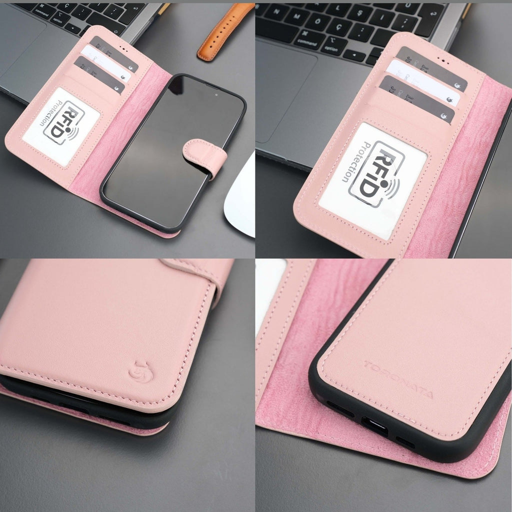 Casper Leather iPhone 15 Pro Wallet Case | Detachable MagSafe Compatible RFID Protection