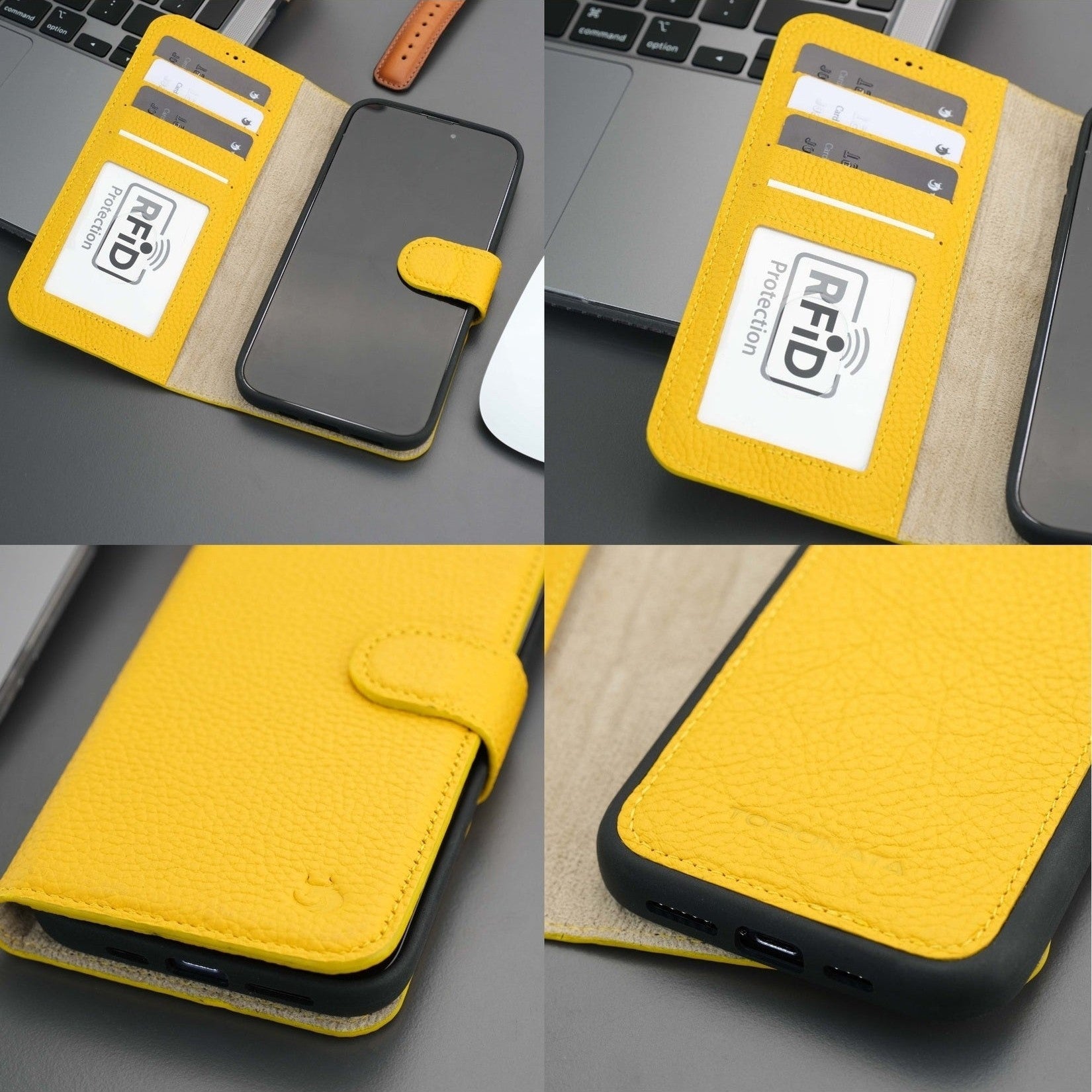 Casper Leather iPhone 15 Pro Wallet Case | Detachable MagSafe Compatible RFID Protection