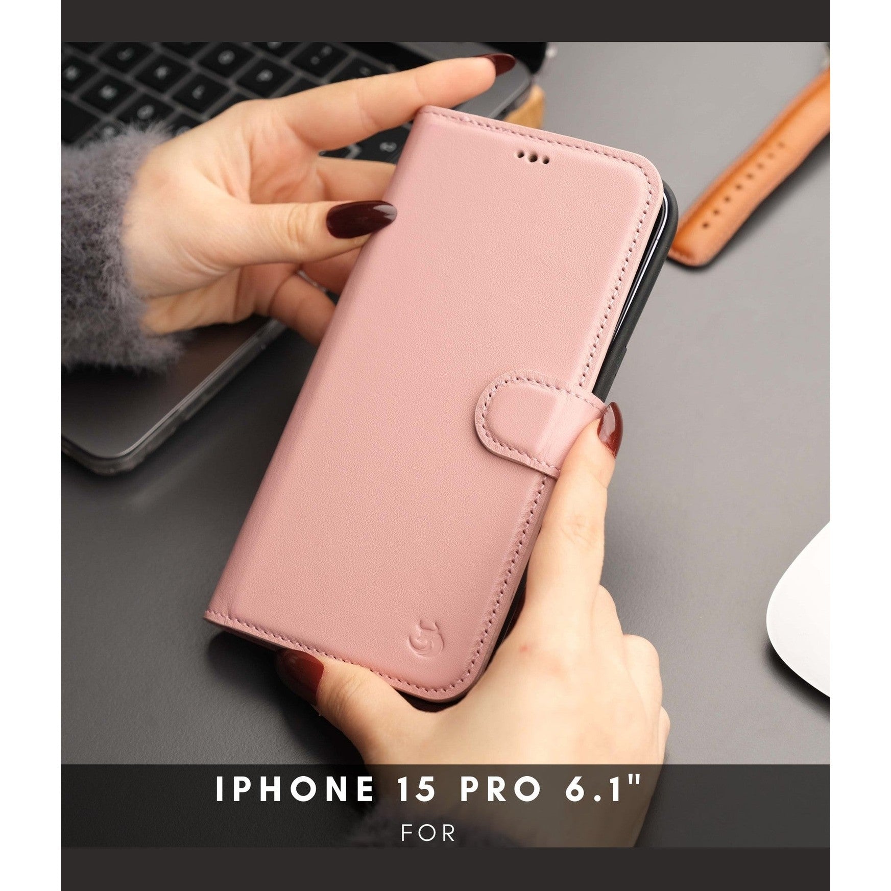 Casper Leather iPhone 15 Pro Wallet Case | Detachable MagSafe Compatible RFID Protection