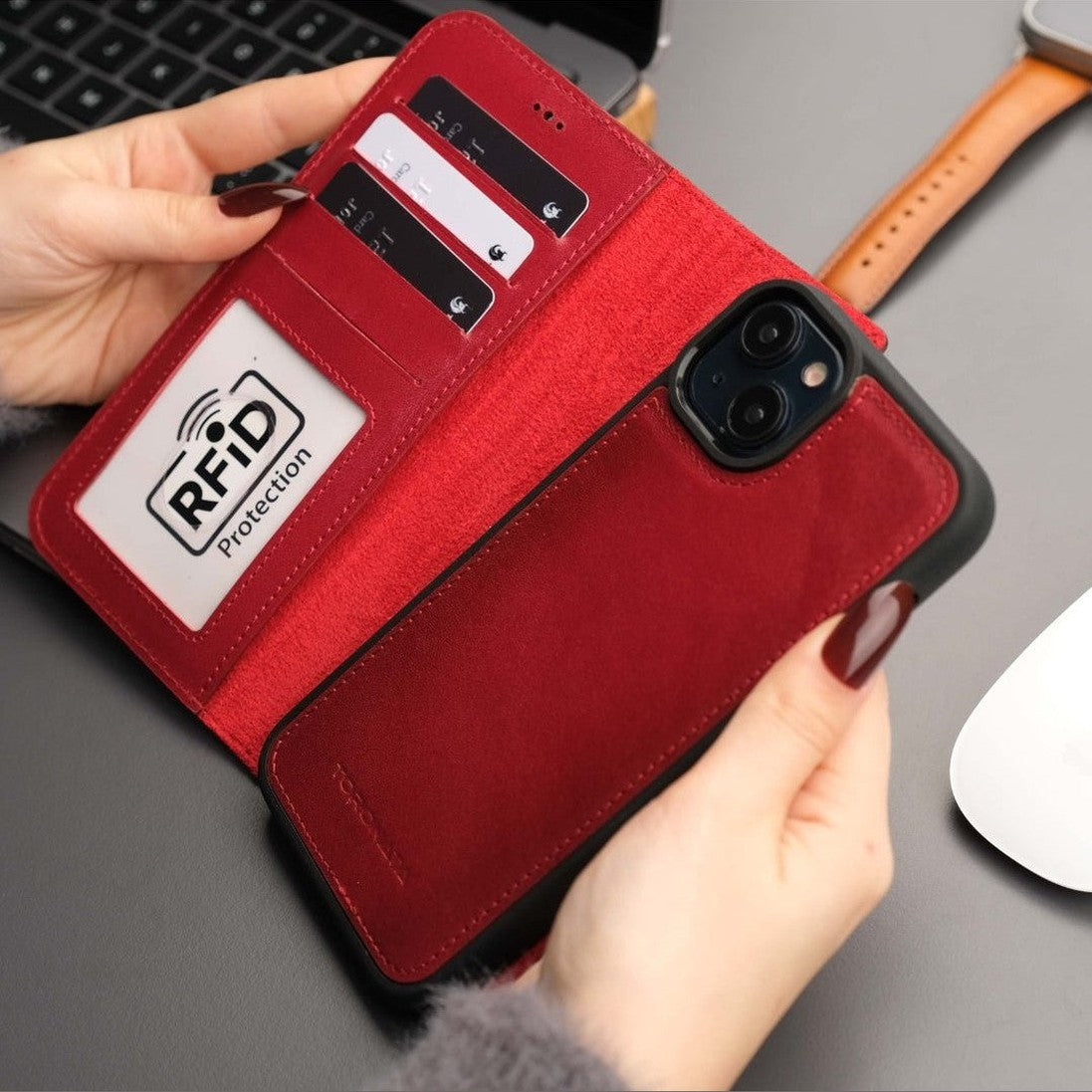 Casper iPhone 16 Plus Wallet Case Leather MagSafe