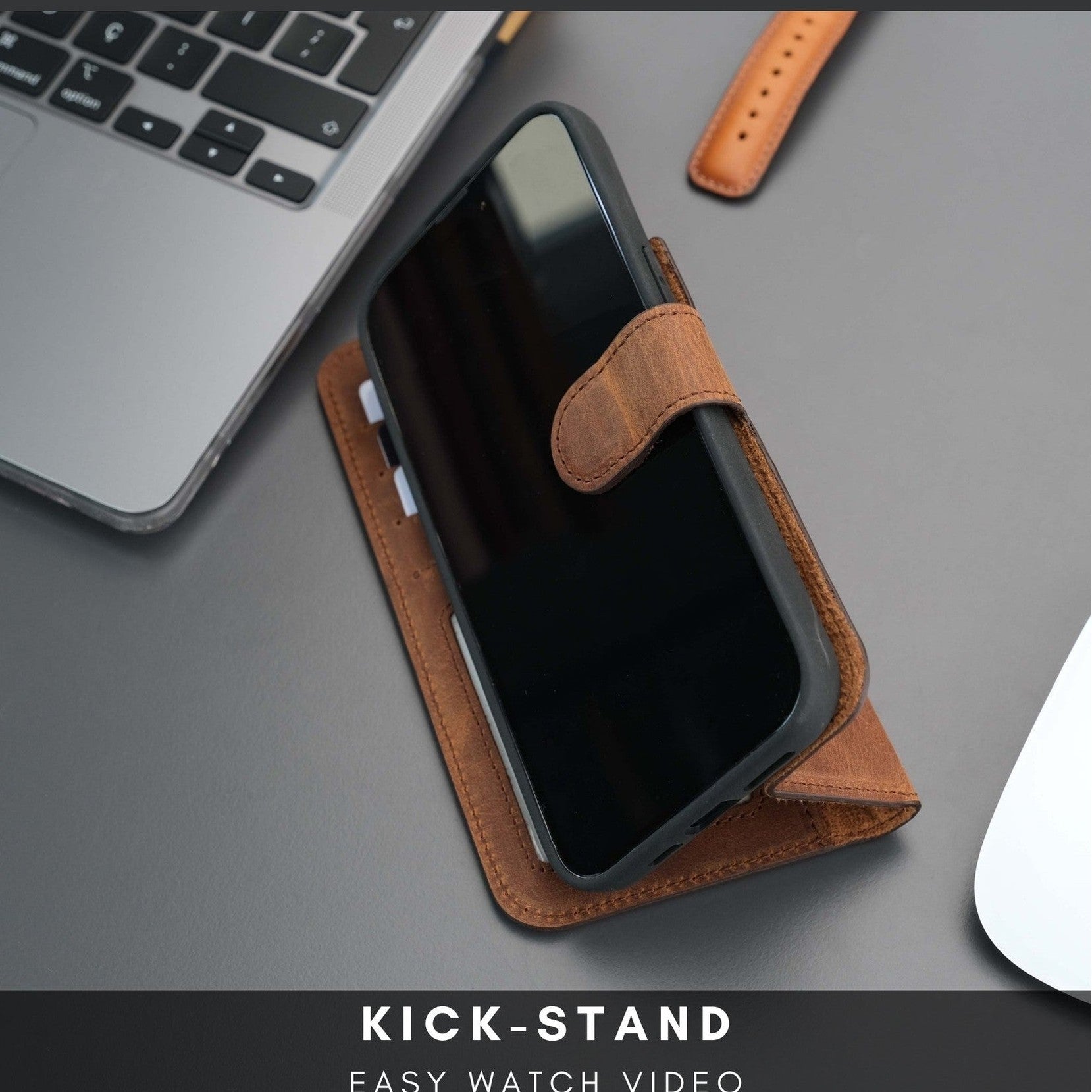 Casper iPhone 16 Plus Wallet Case Leather MagSafe