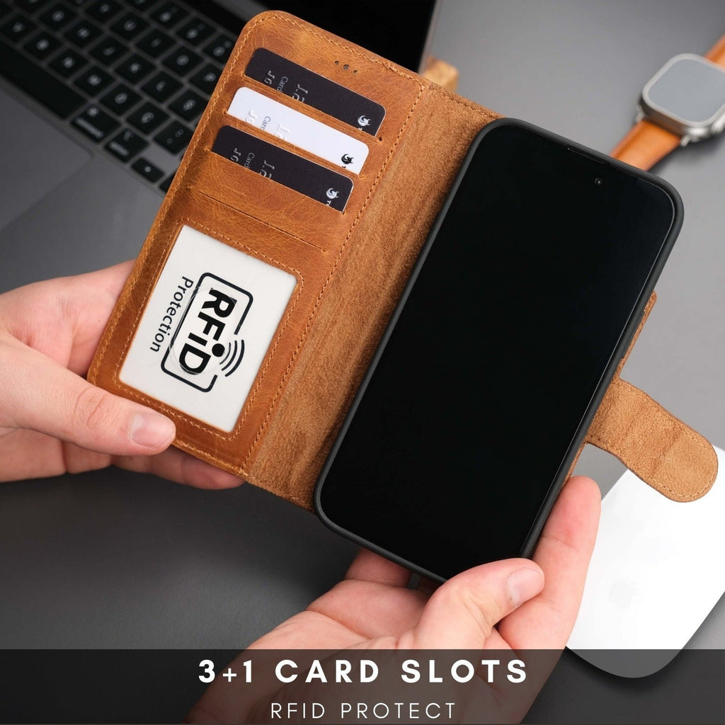 Casper iPhone 16 Plus Wallet Case Leather MagSafe