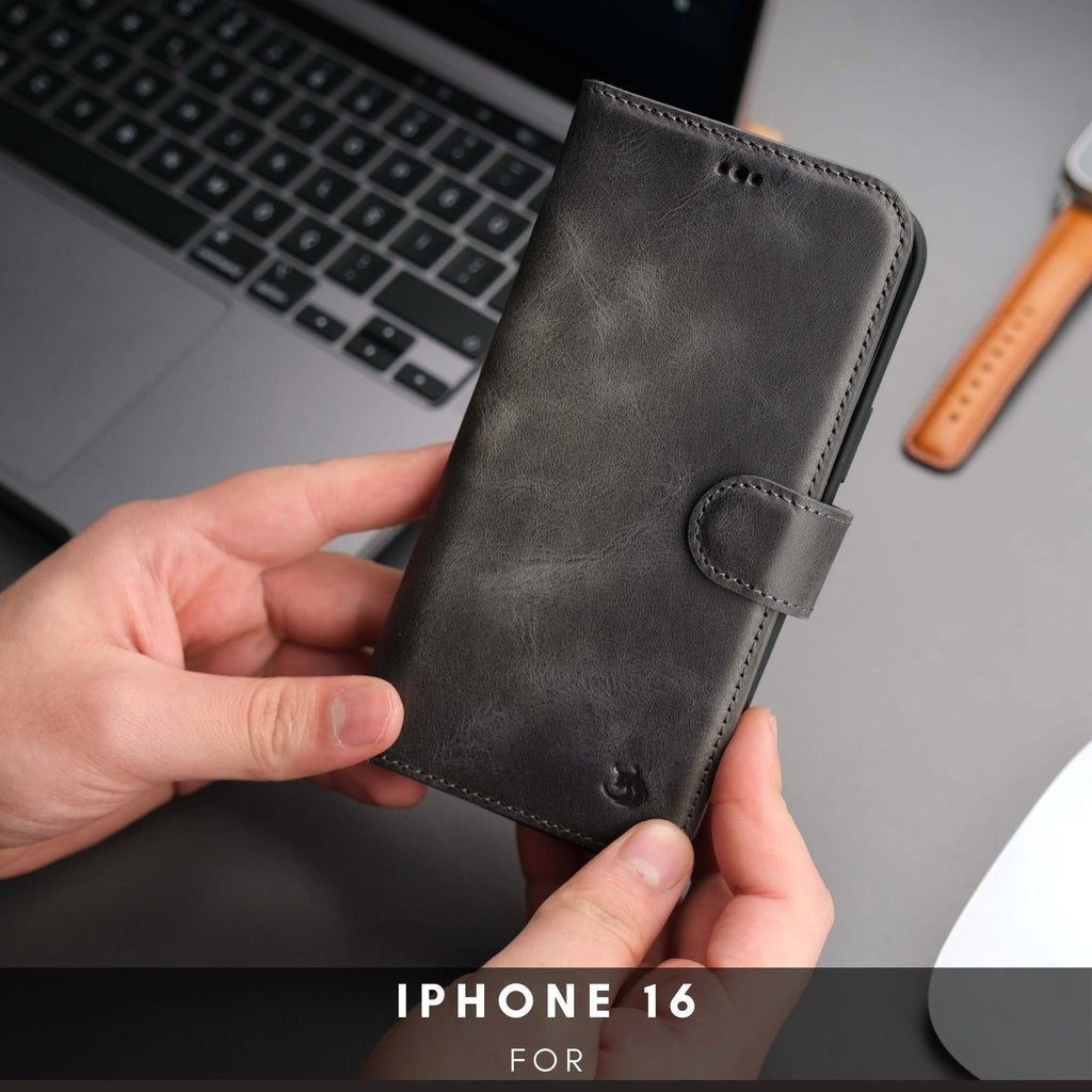 Casper iPhone 16 Wallet Case Leather MagSafe