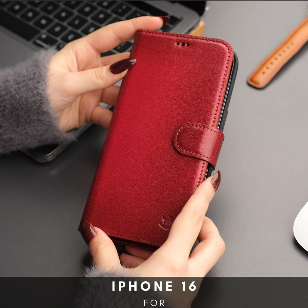 Casper iPhone 16 Wallet Case Leather MagSafe