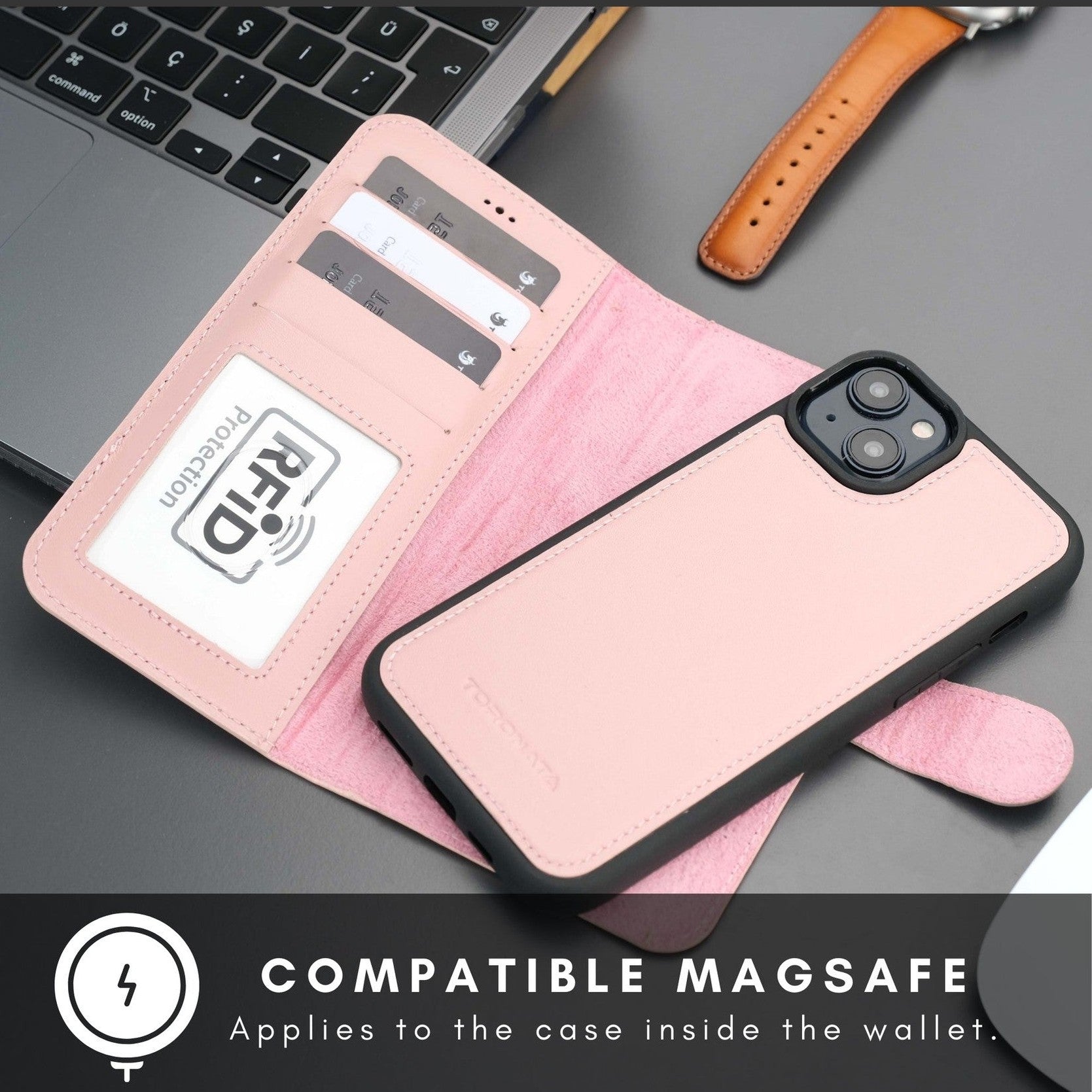 Casper iPhone 16 Wallet Case Leather MagSafe