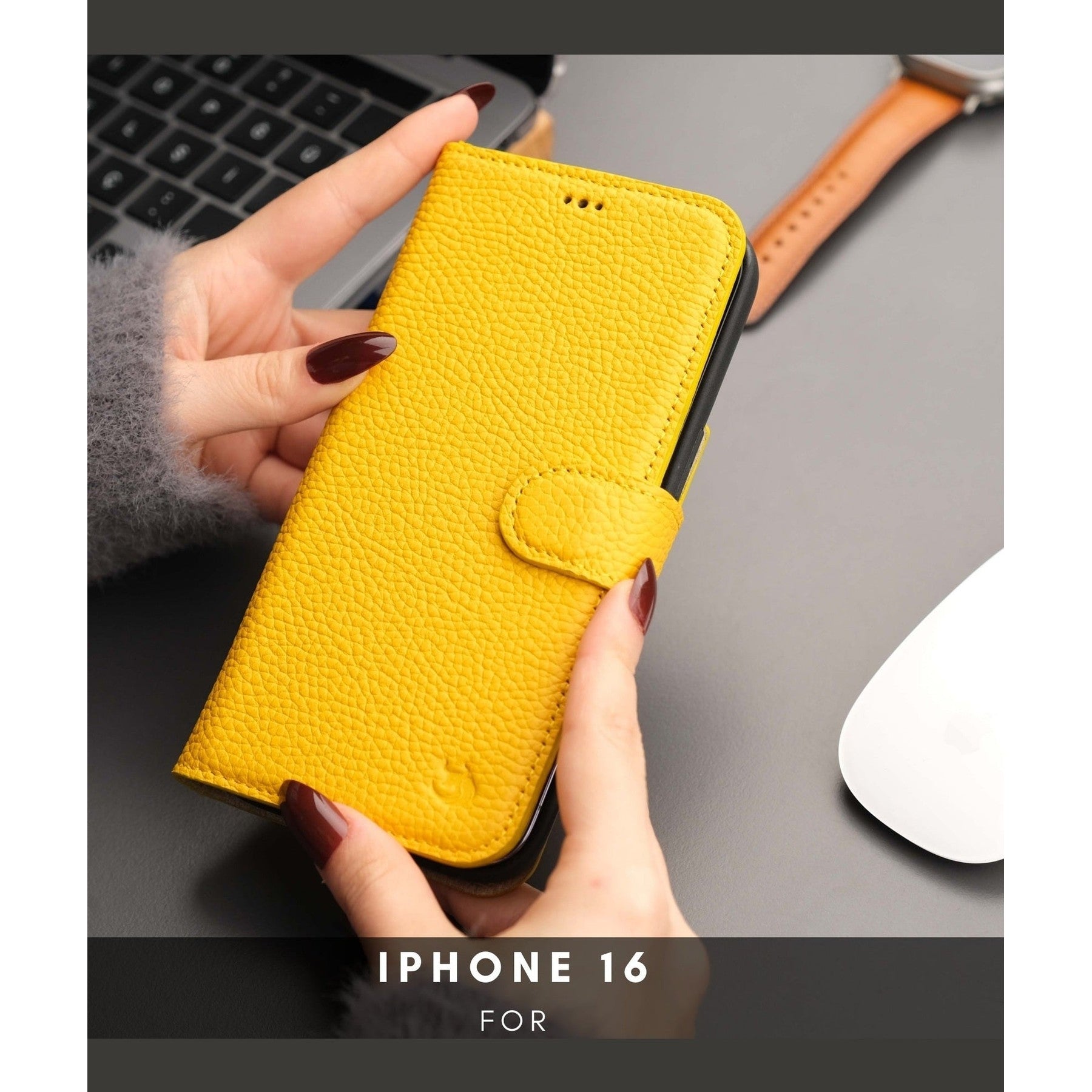 Casper iPhone 16 Wallet Case Leather MagSafe