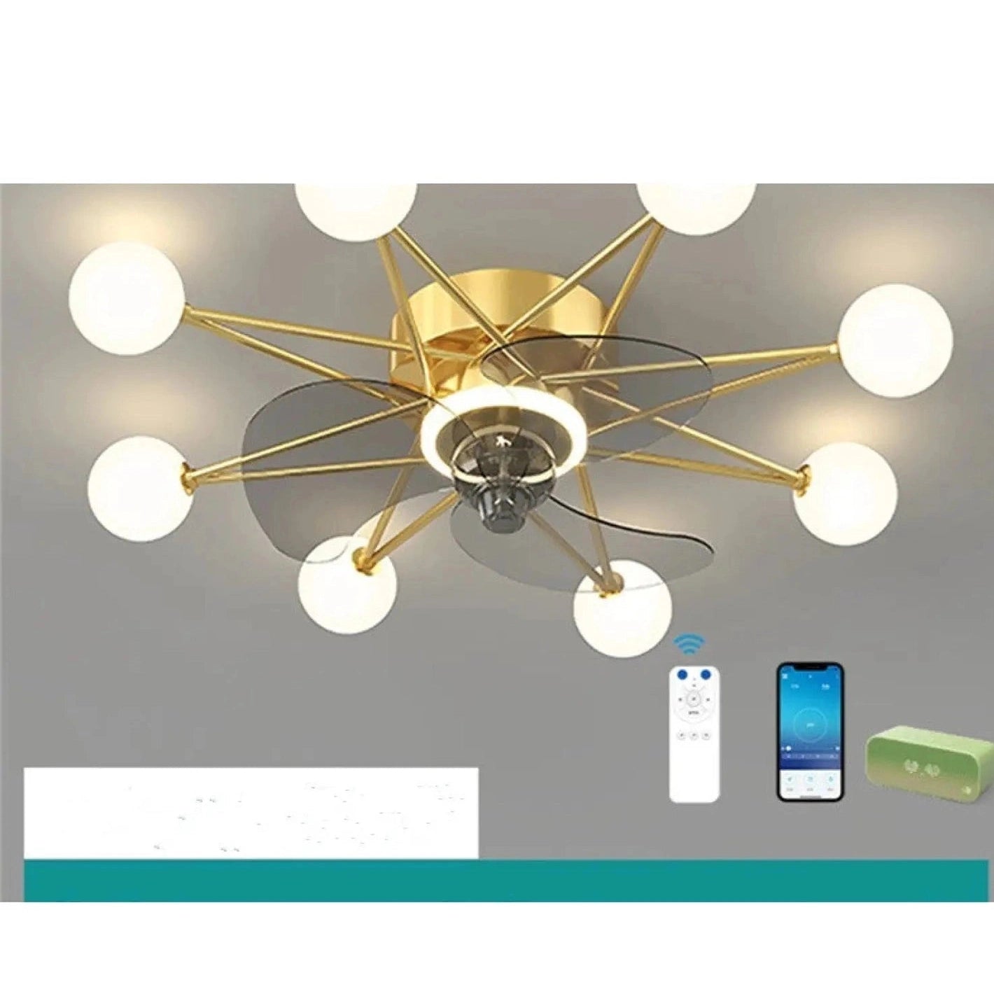 Ceiling Fan Light Modern Design for Living & Dining Room