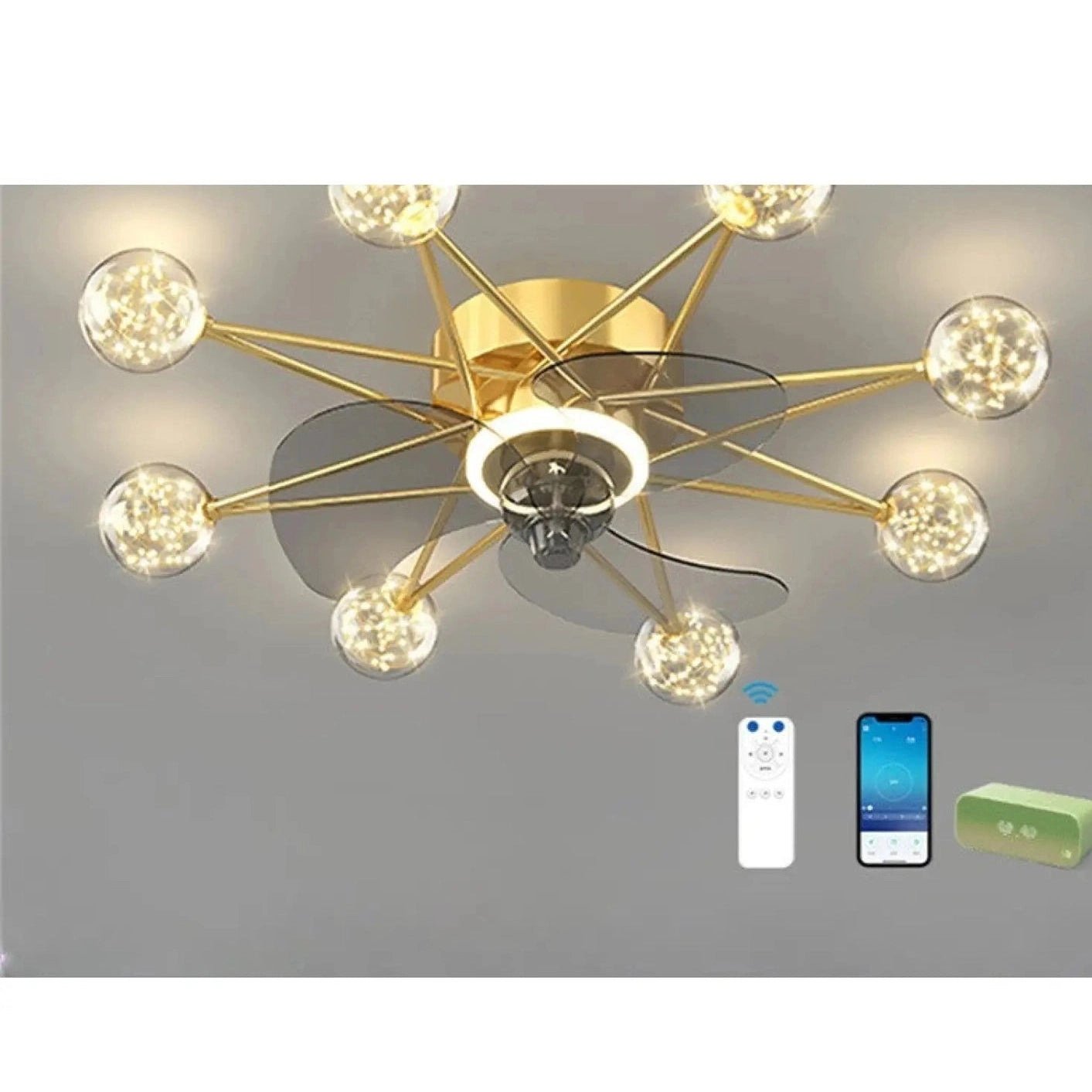 Ceiling Fan Light Modern Design for Living & Dining Room
