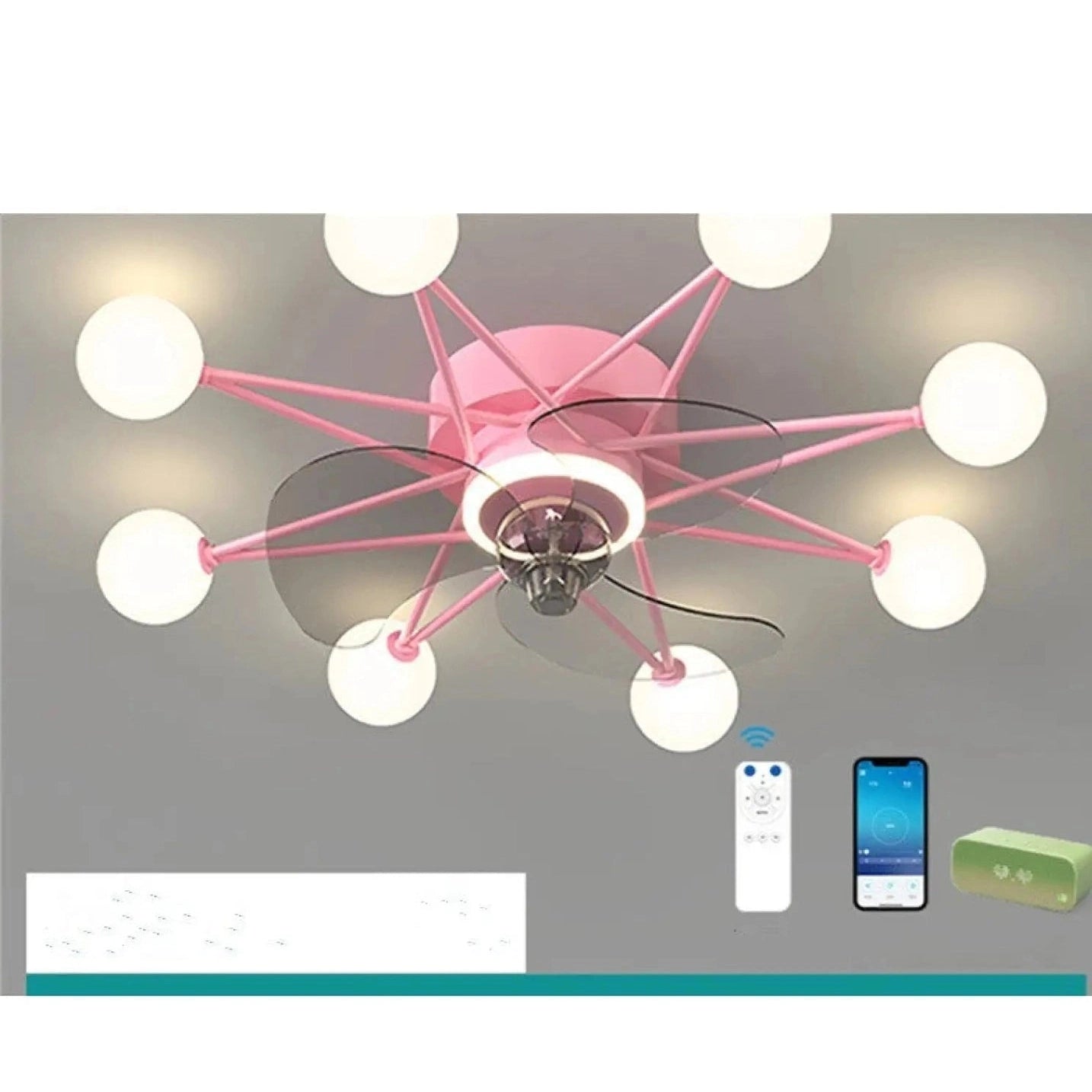 Ceiling Fan Light Modern Design for Living & Dining Room