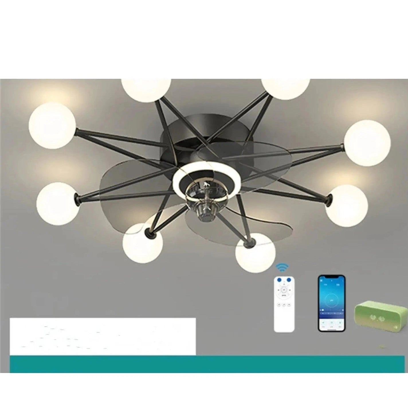 Ceiling Fan Light Modern Design for Living & Dining Room