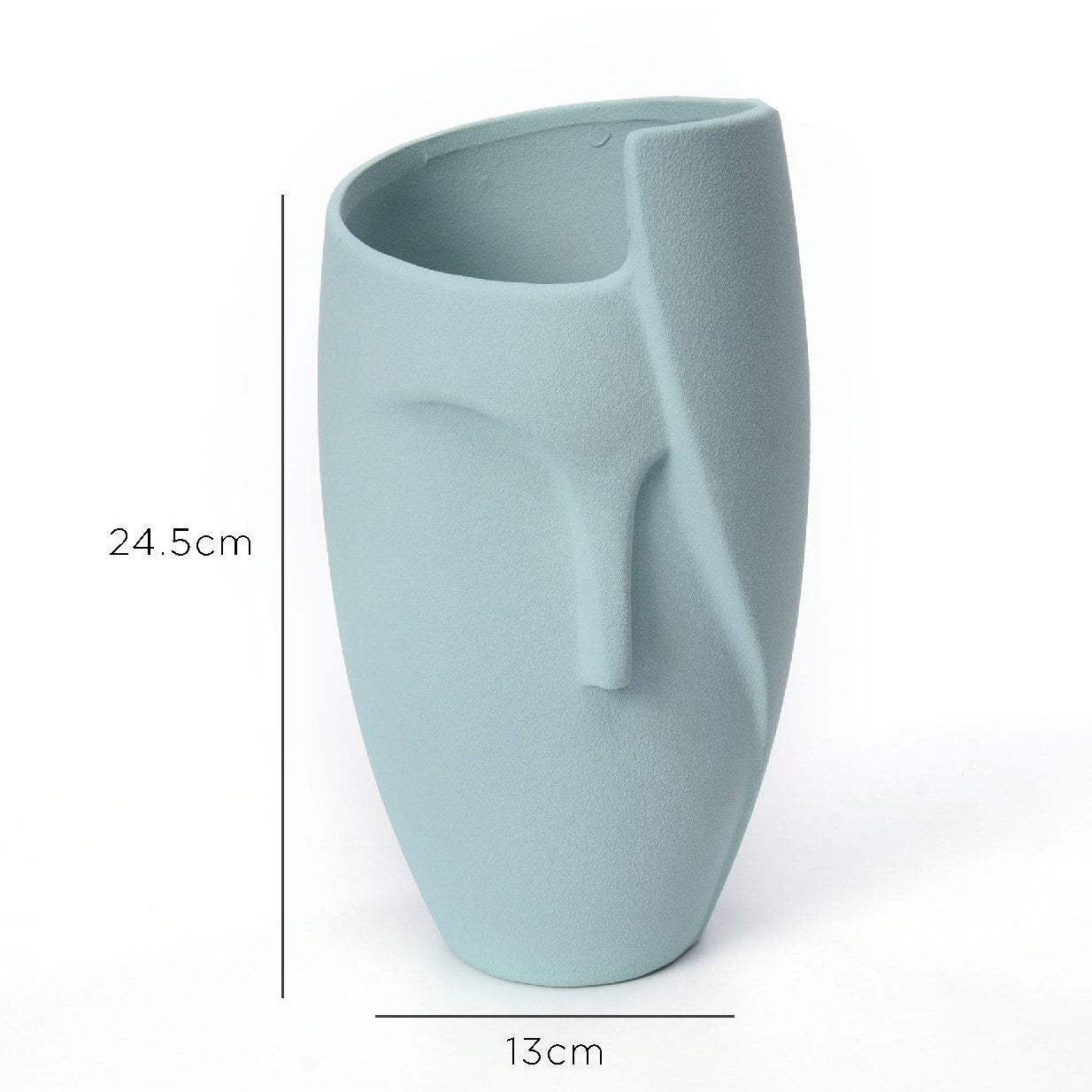 Ceramic Face Planter, Unique Design Face Planter, Eco Friendly Decor | Home Decor | Kitchen + Metal