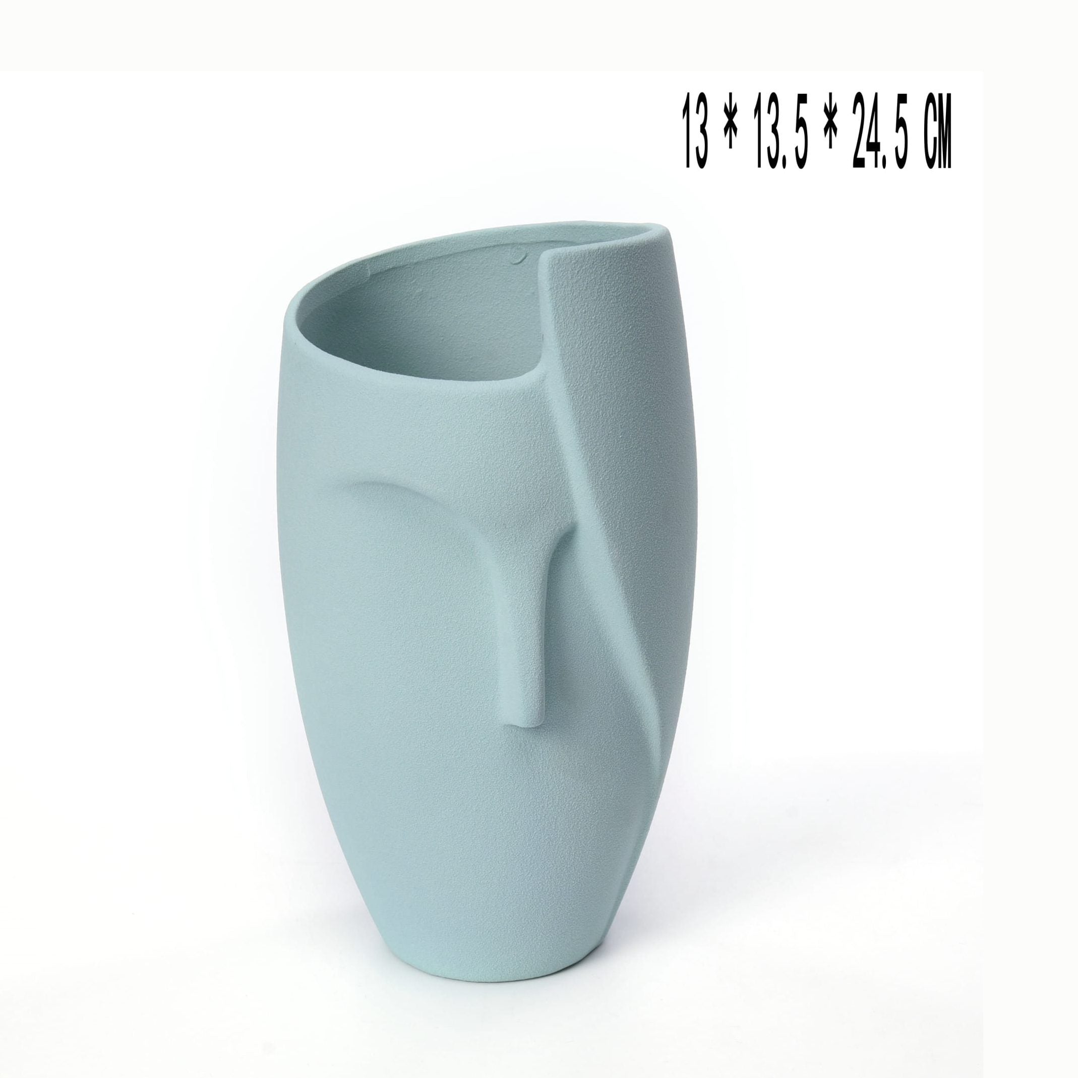 Ceramic Face Planter, Unique Design Face Planter, Eco Friendly Decor | Home Decor | Kitchen + Metal
