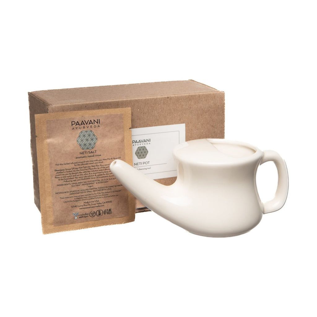 Ceramic Neti Pot | Ayurvedic Nasal Cleansing Tool for Sinus Health