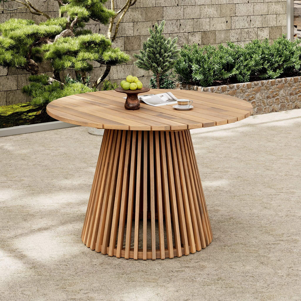 Characteristically Weatherproof AcaciaWood OutdoorDiningSet PremiumCrafted PatioFurniture | SAKSBY