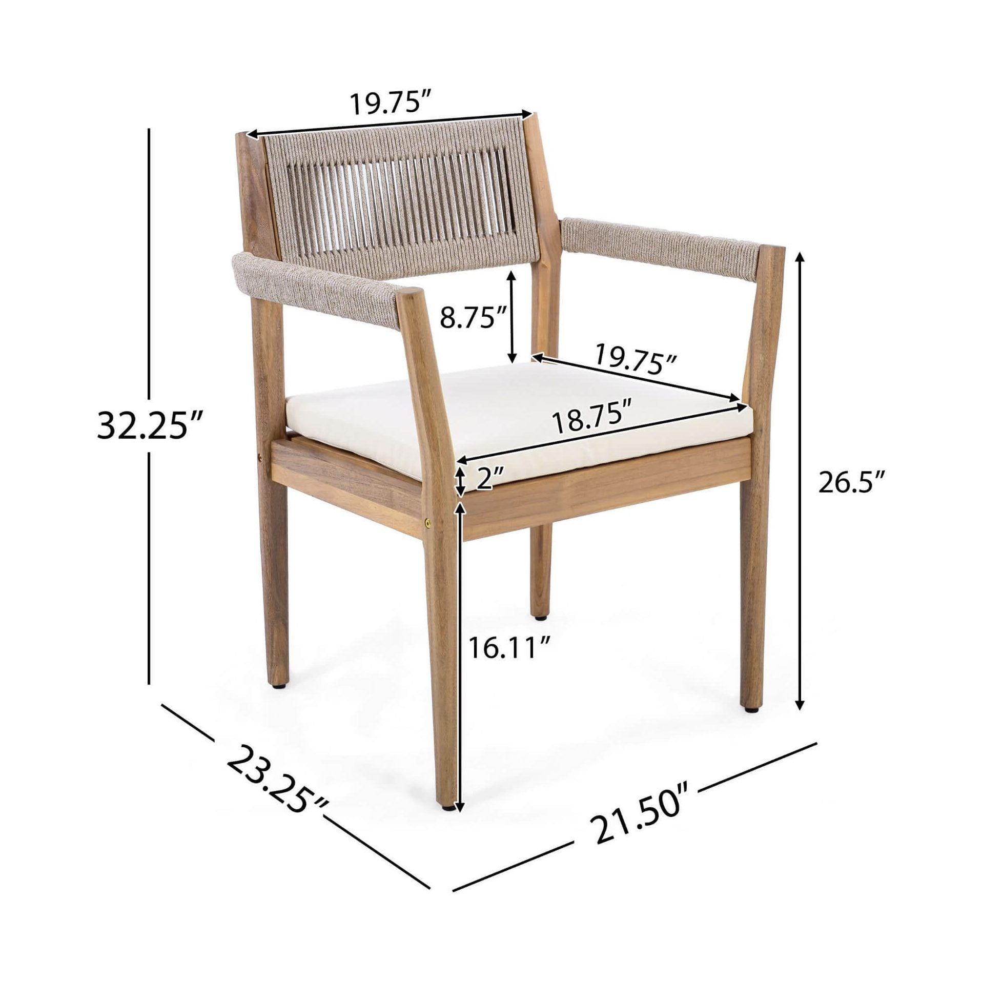 Characteristically Weatherproof AcaciaWood OutdoorDiningSet PremiumCrafted PatioFurniture | SAKSBY