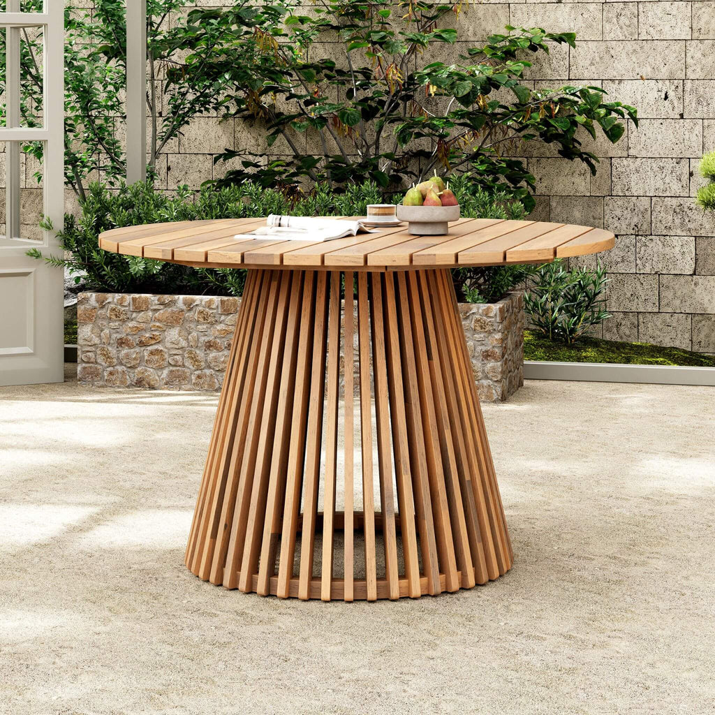 Characteristically Weatherproof AcaciaWood OutdoorDiningSet PremiumCrafted PatioFurniture | SAKSBY