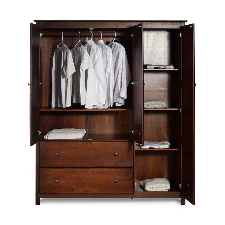 Cherry Wood Finish Bedroom Wardrobe Armoire Cabinet Closet by HomePacific