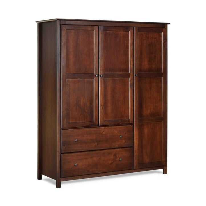 Cherry Wood Finish Bedroom Wardrobe Armoire Cabinet Closet by HomePacific