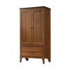 Cherry Wood Wardrobe Armoire | Includes Garment Rod by HomePacific