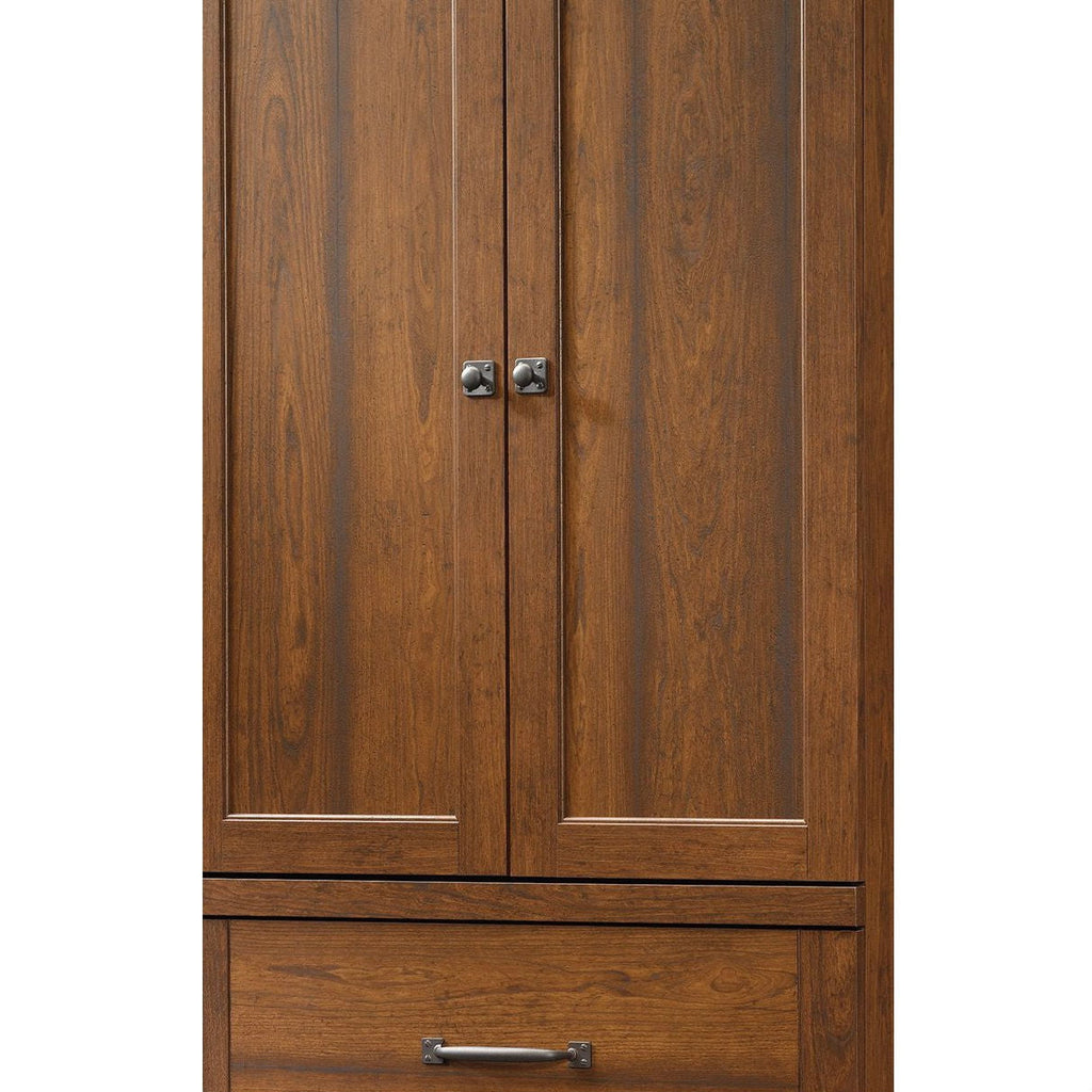 Cherry Wood Wardrobe Armoire | Includes Garment Rod by HomePacific