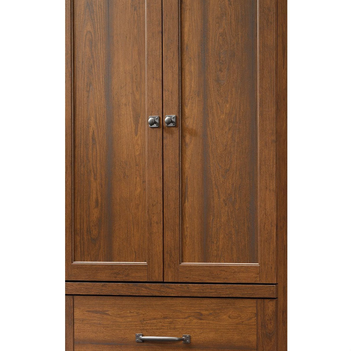 Cherry Wood Wardrobe Armoire | Includes Garment Rod by HomePacific