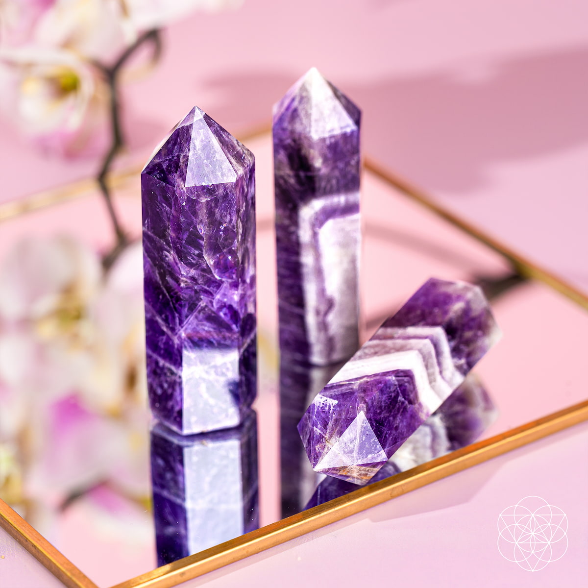 Chevron Amethyst Quartz Point Transformation | Conscious Items