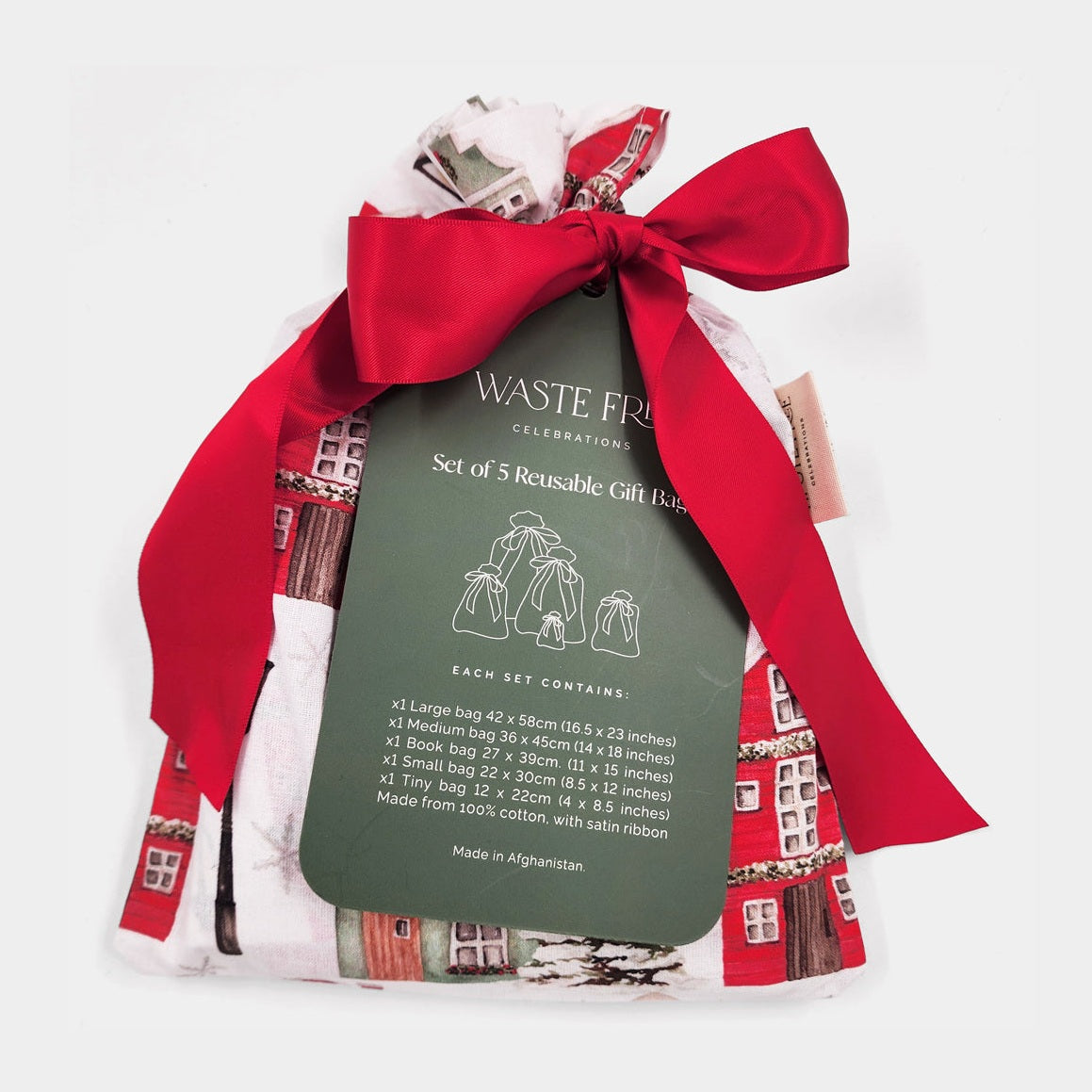 Christmas Cottages (Reusable Gift Bag Set)