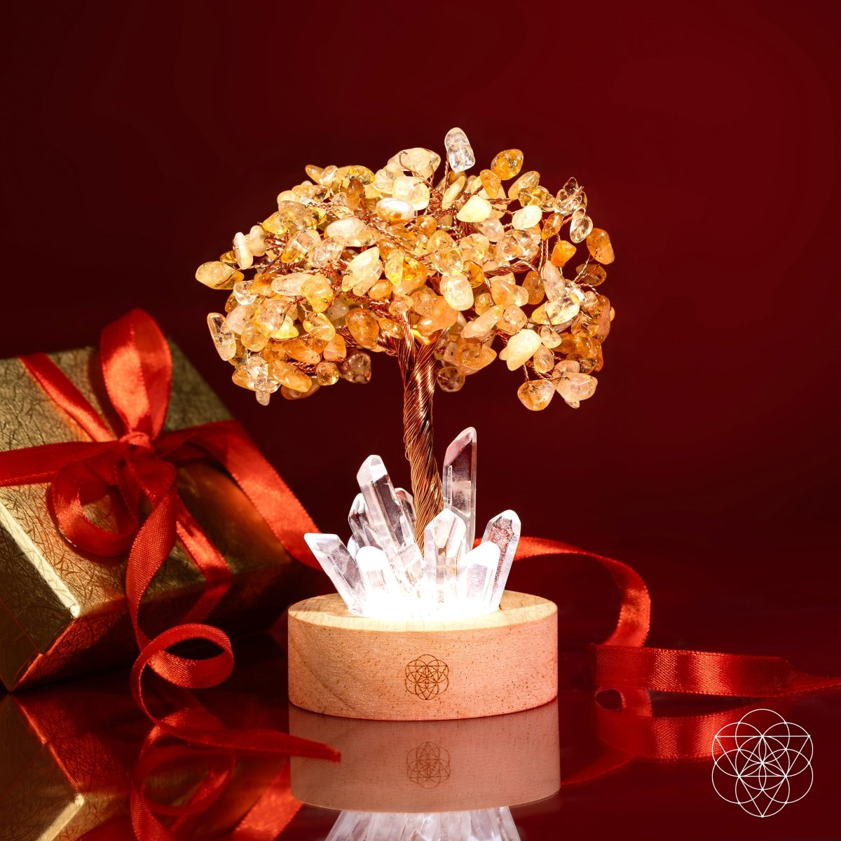 Citrine Quartz Tree Lamp Aura Glow | Conscious Items
