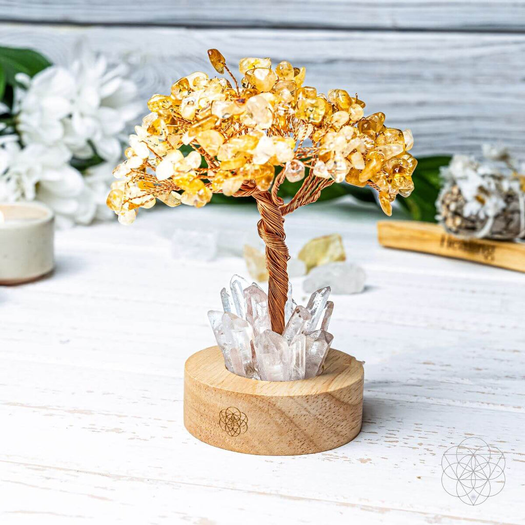 Citrine Quartz Tree Lamp Aura Glow | Conscious Items