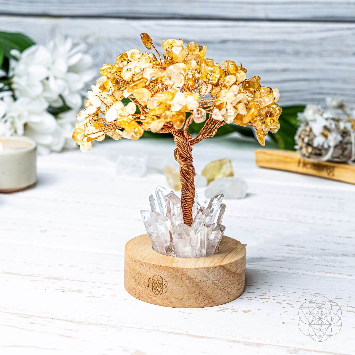 Citrine Quartz Tree Lamp Aura Glow | Conscious Items