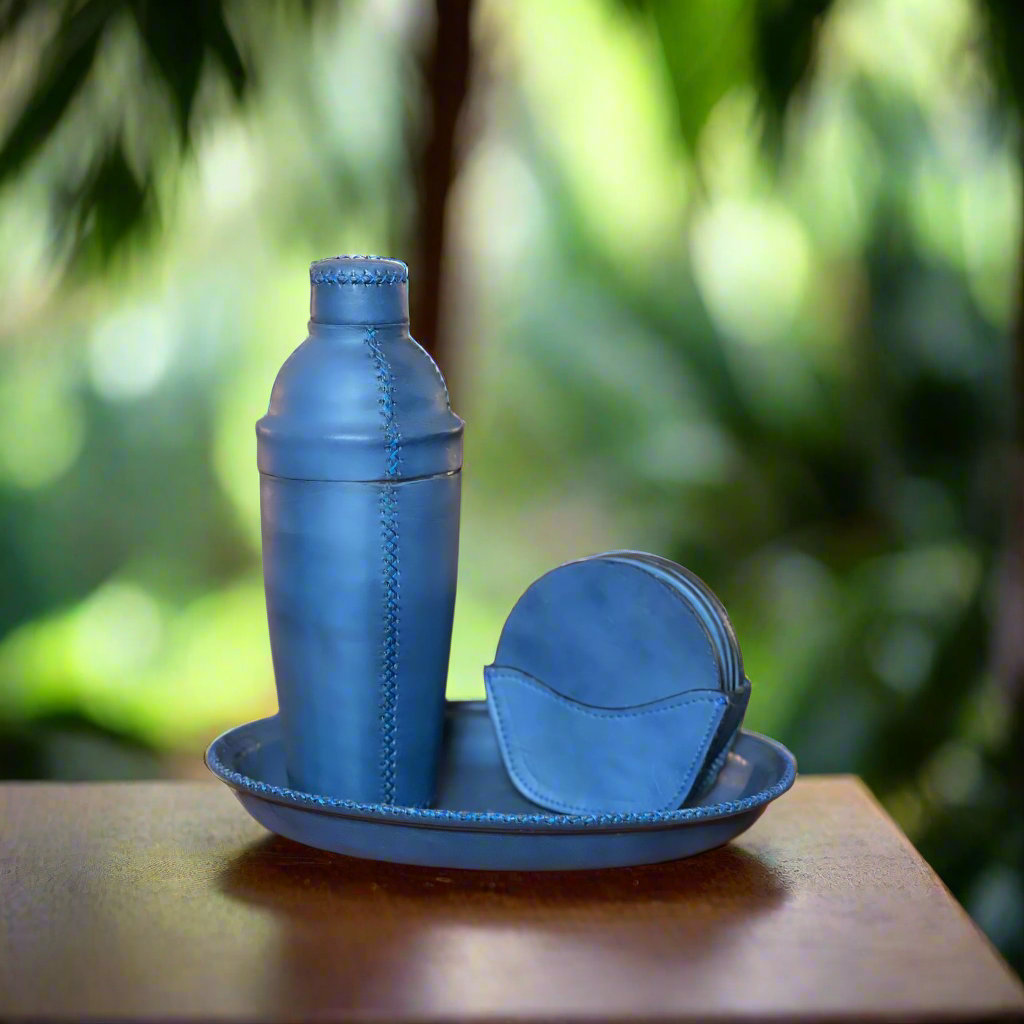 Coctelera | Leather Cocktail Shaker + Jigger by Bati