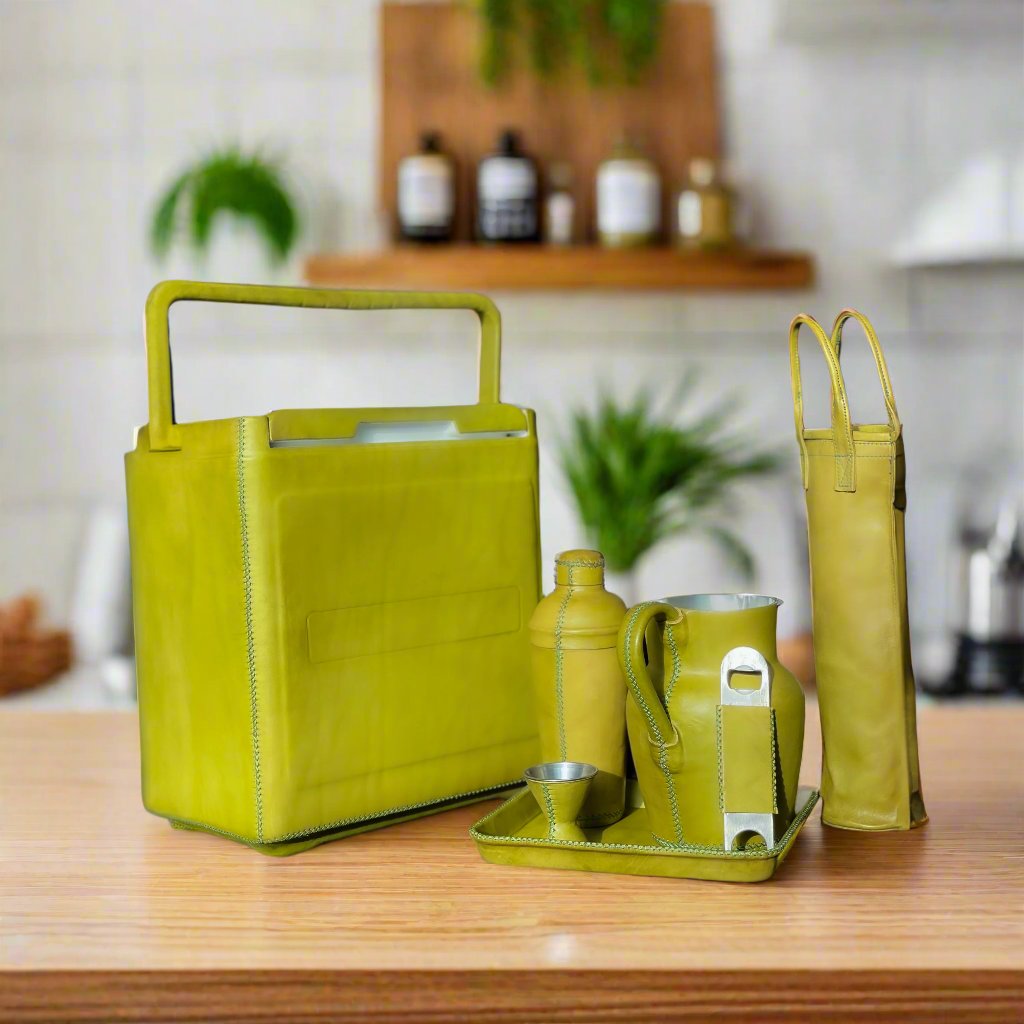 Coctelera | Leather Cocktail Shaker + Jigger by Bati