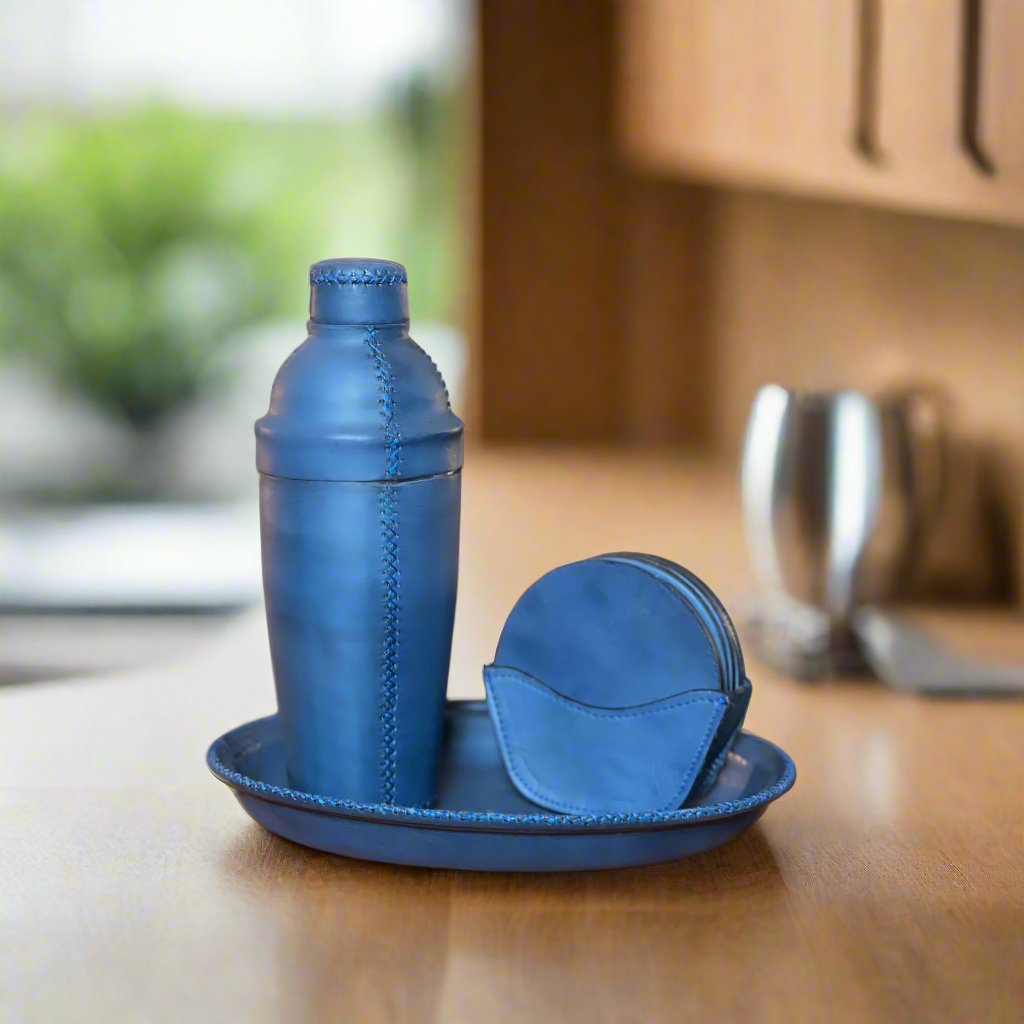 Coctelera | Leather Cocktail Shaker + Jigger by Bati