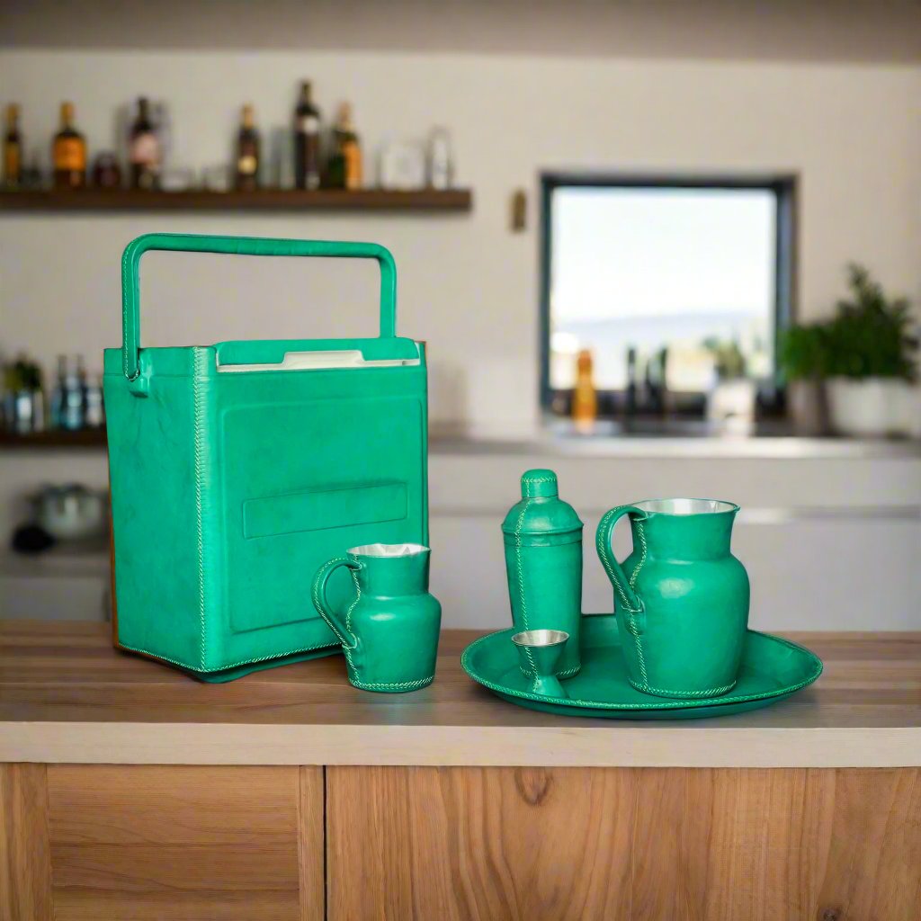 Coctelera | Leather Cocktail Shaker + Jigger by Bati