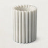 Columbia Fluted White Marble Bottle Holder