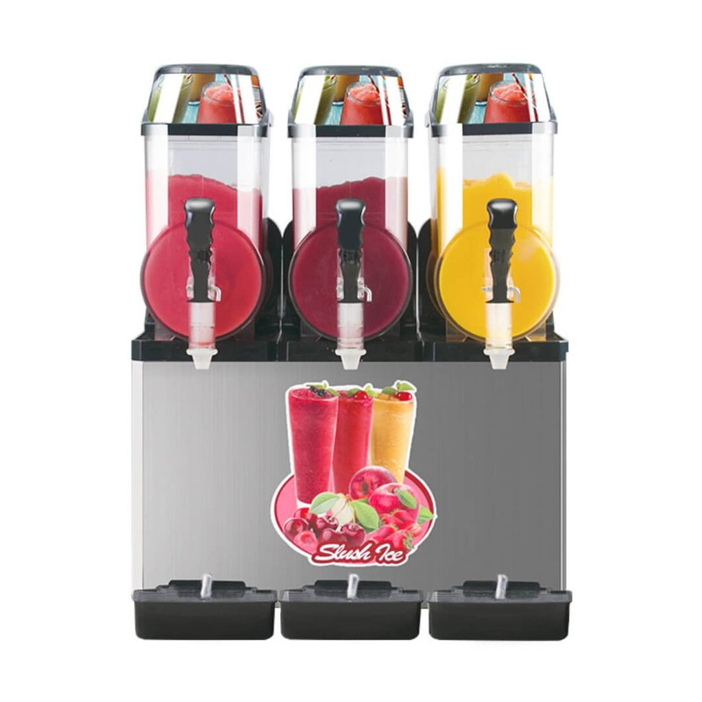 Premium Commercial Stainless Steel Slushy Machine With Triple Tank Advance Cooling, 45L (SAK52258) by SAKSBY WHOLESALE